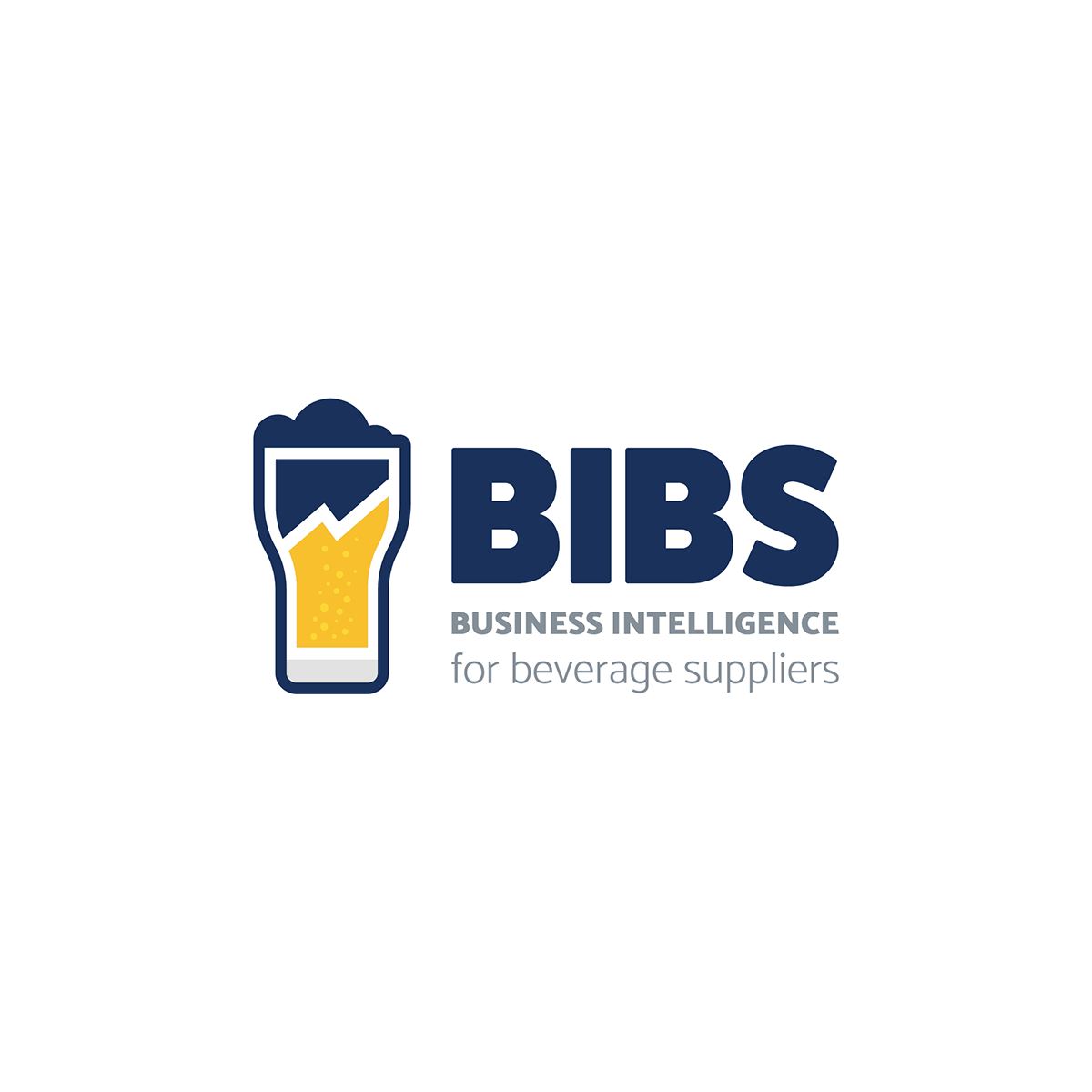 Beverage analytics logo design featuring a data-driven theme