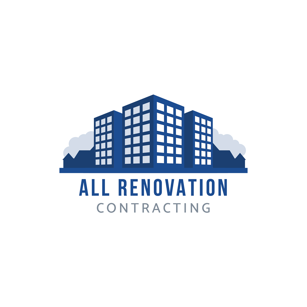 Modern contracting company logo showcasing construction and craftsmanship